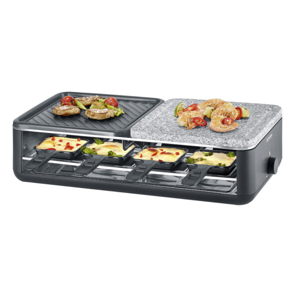 SEVERIN Raclette-Grill RG 2366, Naturgrillstein Grillplatte