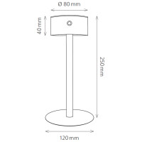 Hansa Akku LED-Tischleuchte "Flare ombre",...