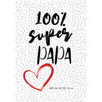 CACTUS Grußkarte "100% Super Papa"