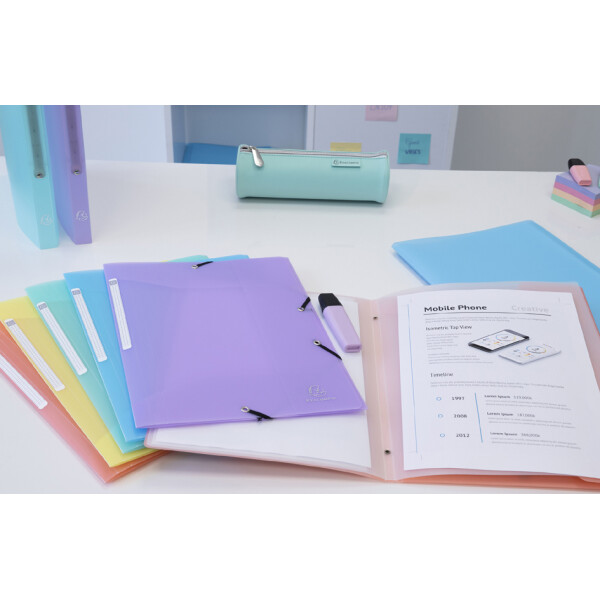 EXACOMPTA Eckspannermappe Chromaline, PP, DIN A4, sortiert