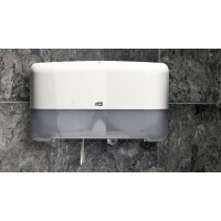 TORK Doppelrollen-Toilettenpapier-Spender ELEVATION, weiß