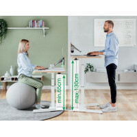 LEITZ Sitz-Steh-Schreibtisch Ergo Compact, weiß, elektrisch
