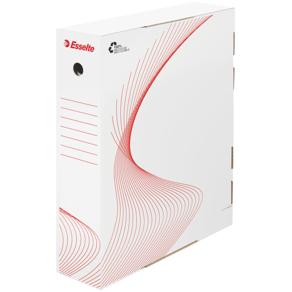 Esselte Archiv-Schachtel, DIN A4, weiß, (B)80 mm