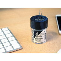 kangaro Klammernspender, rund, transparent schwarz