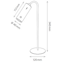 Hansa Akku LED-Tischleuchte "Flare spot",...
