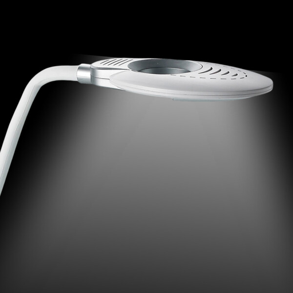 Hansa LED-Tischleuchte Klemmleuchte "Swirl", weiß silber