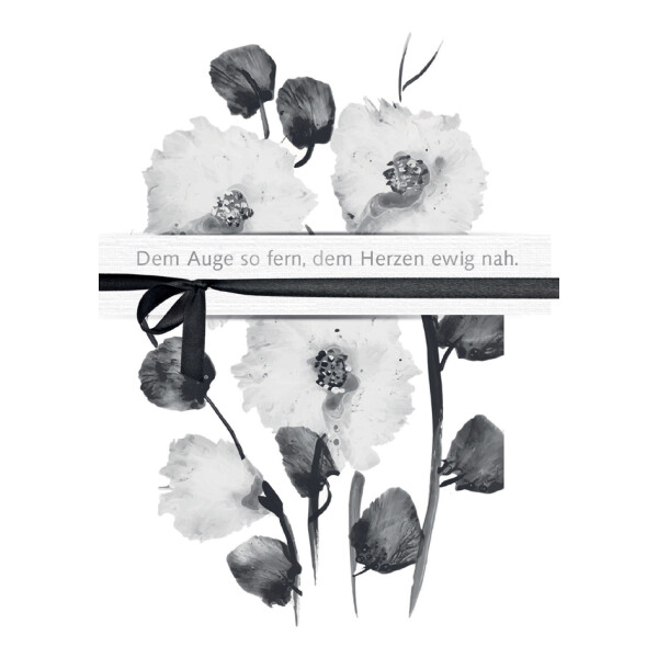 CACTUS Trauerkarte "Tulpen vor Mond"