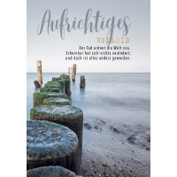 CACTUS Trauerkarte "Steg aus Pflöcken"