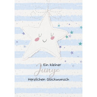 CACTUS Geburtskarte "Blaue Turnschuhe"