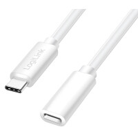 LogiLink USB 2.0 Verlängerungskabel, weiß, 1,0 m