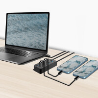 LogiLink USB 3.2 Hub, 4 Port, mit Ein- Ausschalter, schwarz