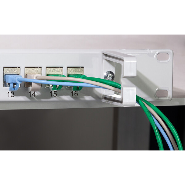 LogiLink 19" Keystone Patch Panel, 16 Port, geschirmt, grau
