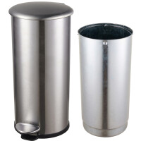helit Tret-Abfallbehälter "the zinc", 12 Liter, silber