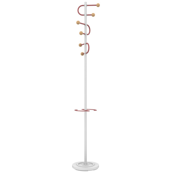 UNiLUX Garderobenständer STUDIO, Höhe: 1.750 mm, weiß rot