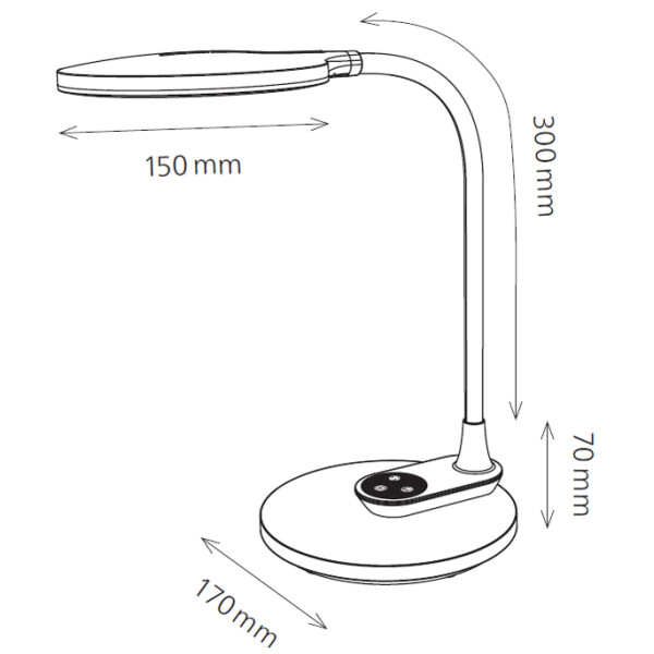 Hansa LED-Tischleuchte Wandleuchte "Horizon", weiß