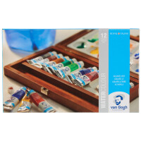 ROYAL TALENS Van Gogh Holzkasten-Set Aquarell, 12er Set