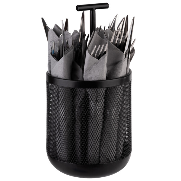 APS Besteckbehälter DART, aus Metall, schwarz