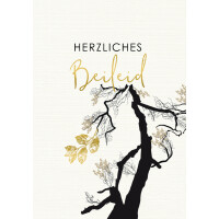CACTUS Trauerkarte "Baum mit goldenen...