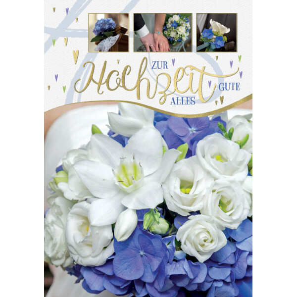 CACTUS Hochzeitskarte "Pastellblauer Käfer"