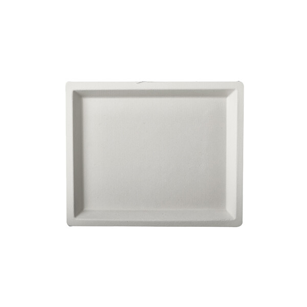PAPSTAR Zuckerrohr-Teller "pure", eckig, 130 x 260 mm, 50er