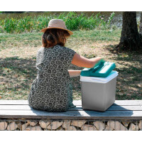 EDA Kühlbox, Kunststoff, 15 Liter, grau lagunenblau