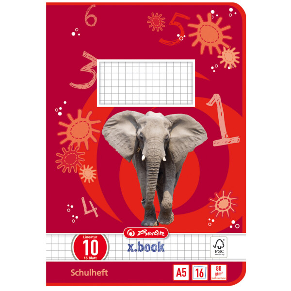 herlitz Schulheft x.book, DIN A5, Lineatur 9 liniert