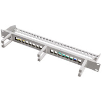 LogiLink 19" Keystone Patch Panel, 16 Port, geschirmt