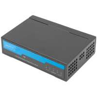 DIGITUS Desktop Gigabit Switch, Unmanaged, 5-Port, schwarz