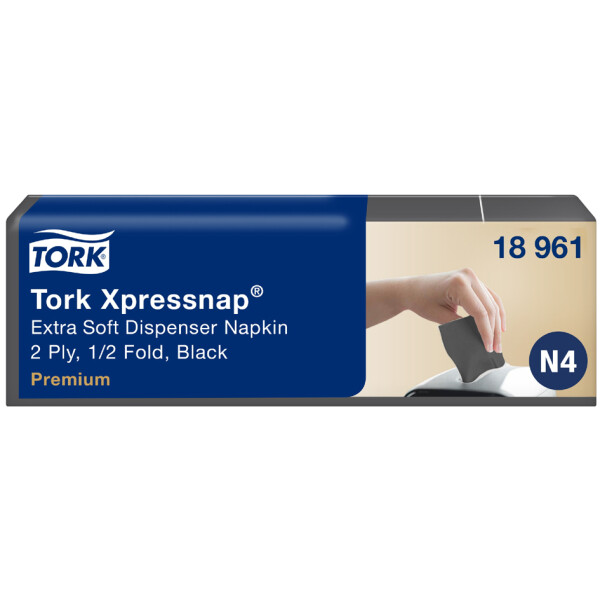 TORK Xpressnap Spender-Servietten, 213 x 165 mm, schwarz