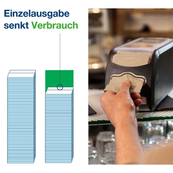 TORK Xpressnap Fit Spender-Servietten, 213 x 165 mm, natur