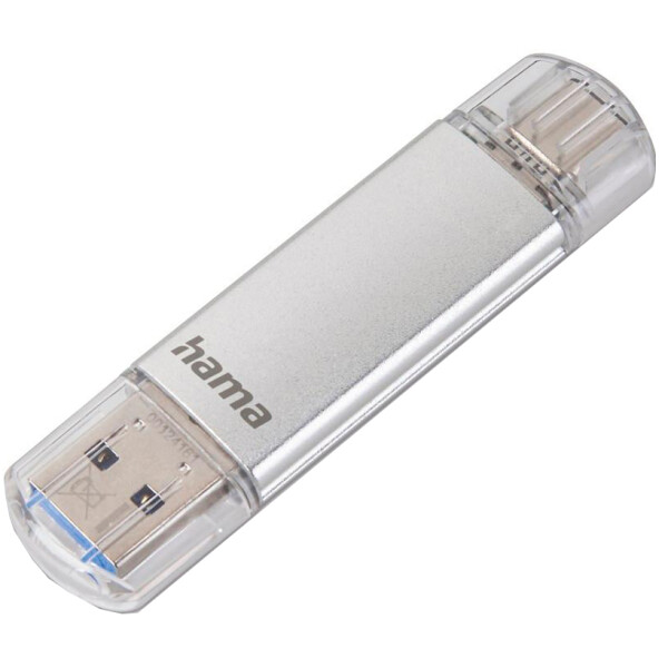 hama USB 3.0 3.1 Speicherstick "C-Laeta", 32 GB, silber