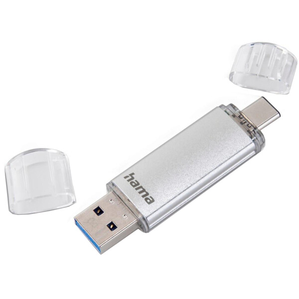 hama USB 3.0 3.1 Speicherstick "C-Laeta", 32 GB, silber