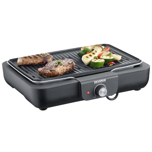 SEVERIN Tischgrill PG 8556, mit Grillplatte, schwarz