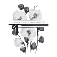 CACTUS Trauerkarte "Weiße Blumen"