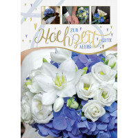 CACTUS Hochzeitskarte "Zwei Vögel mit Herzen"