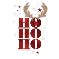 CACTUS Weihnachtskarte "Ho Ho Ho", mit...