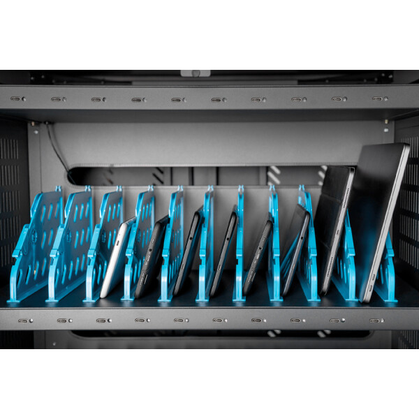 DIGITUS Mobiler Ladeschrank für Notebooks Tablets, schwarz