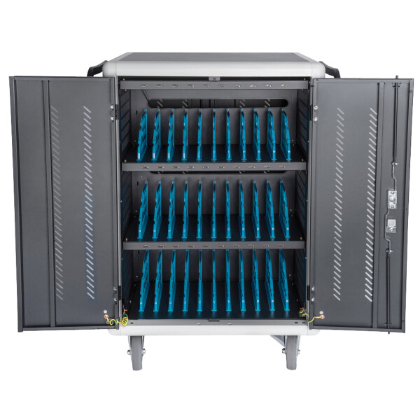 DIGITUS Mobiler Ladeschrank für Notebooks Tablets, schwarz