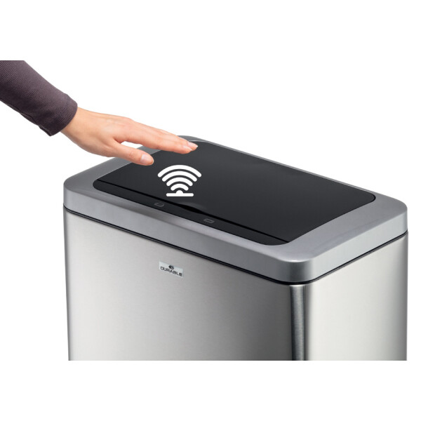 DURABLE Sensor-Abfalleimer "NO TOUCH DUO", 2 x 20 Liter