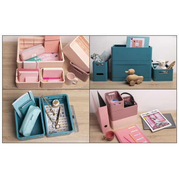 EXACOMPTA Aufbewahrungsbox Smart Case Midi, altrosa