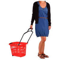 METO Einkaufskorb mit Tragegriffen, 28 Liter, rot