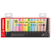 STABILO Textmarker BOSS ORIGINAL, 15er Tischset