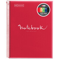 MIQUELRIUS Collegeblock "Notebook EMOTIONS", DIN A4, rot