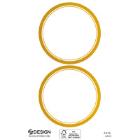 ZDesign HOME Haushalts-Etiketten, Rahmen gold, 50 x 50 mm