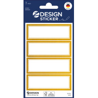 ZDesign HOME Haushalts-Etiketten, Rahmen gold, 50 x 50 mm