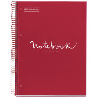 MIQUELRIUS Collegeblock "Notebook EMOTIONS", DIN A5, rot