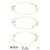 ZDesign HOME Haushalts-Etiketten, mit Zierrahmen, oval