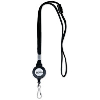 AVERY Textilband Lanyard mit Aufrollmechanismus, schwarz
