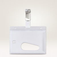 AVERY Ausweishalter mit Clip, transparent, 54 x 85 mm