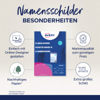 AVERY Namensschilder-Tasche XL, 105 x 148 mm, transparent